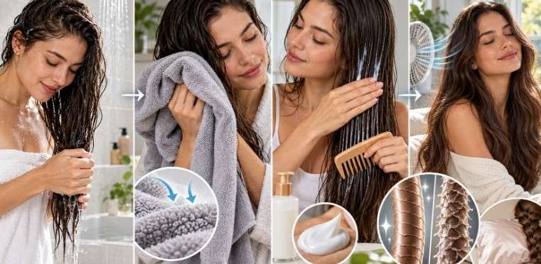Start the Frizz-Control Process in the Shower