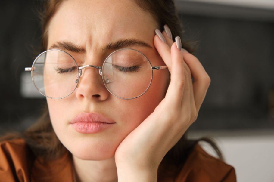 Try Eye Primer on the Spots Where Your Glasses Sit